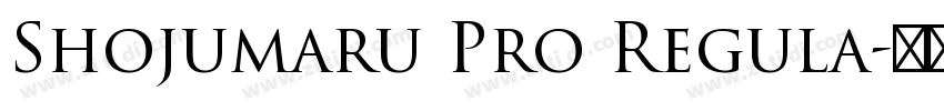 Shojumaru Pro Regula字体转换 Shojumaru Pro Regula字体转换